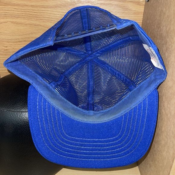 Vintage 80s General Electric GE Mesh Trucker Snapback Hat Patch Made In USA Cap - Picture 10 of 14